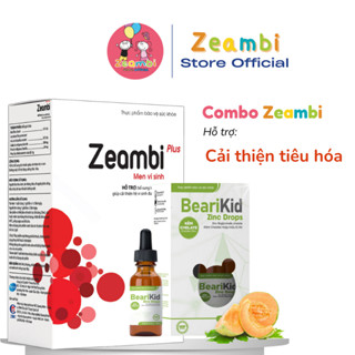 [COMBO TIÊU HÓA] Men vi sinh Zeambi Plus & Kẽm Bearikid - Cải thiện tiêu hóa