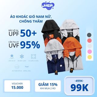 Áo khoác gió nam nữ 2 lớp chống nước 2023 , chất gió tráng bạc, chống mưa, chống gió G01