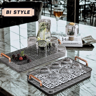 Khay úp cốc nhựa Acrylic cao cấp, khay trà nhựa chịu nhiệt vệ sinh dễ dàng sử dụng phòng khách sang trọng