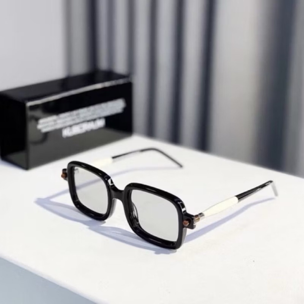 Kính mát KUBORAUM P2 màu đen ghi, kính râm thời trang nam nữ phong cách Hàn Quốc