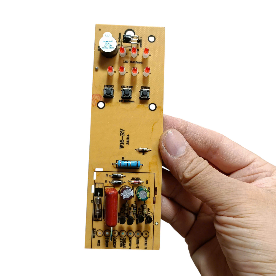 Mạch quạt treo tường Mitsubishi W16-RV (Mạch nâu Thái)