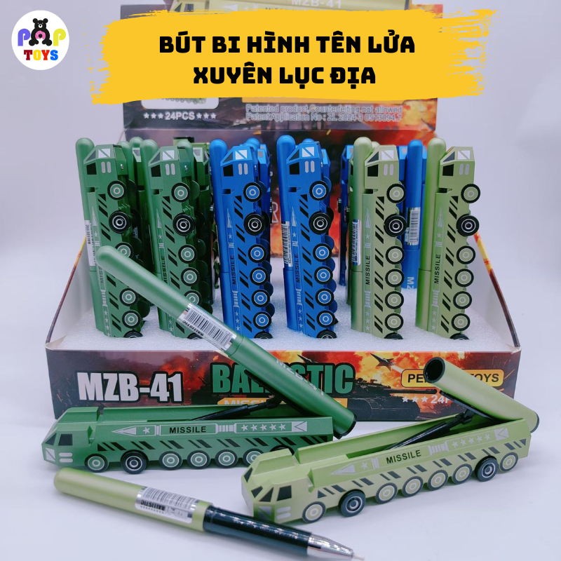 Bút Bi Tên Lửa, Xe Lửa, Trực Thăng , Bút Mô Hình Sáng Tạo Độc Lạ, Bút Bi Gel Ngòi 0.5mm Dành Cho Bé