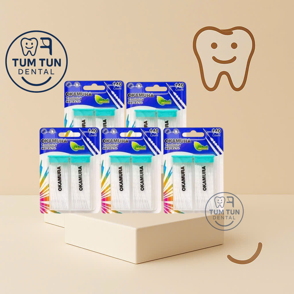 Okamura - 5 Vĩ Tăm Nhựa Cao Cấp Okamura (140 Cây/Vỉ)