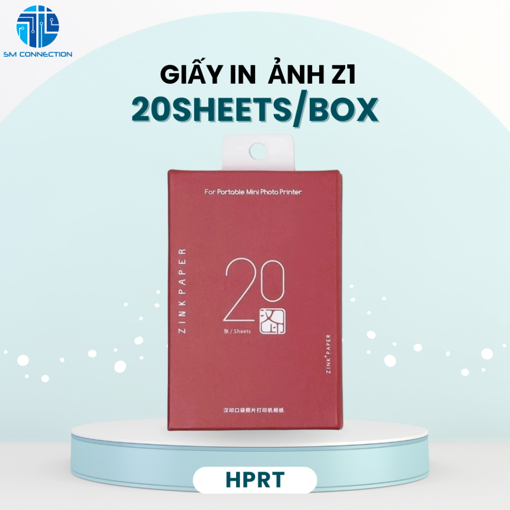 Giấy In Ảnh Hprt Cho Máy Ảnh Chụp Lấy Liền Z1 - 20sheets/Box, 50sheets/Box