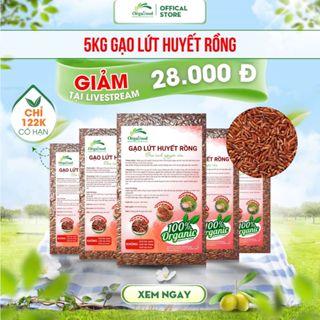 5kg Gạo lứt huyết rồng Orgafood túi cho người ăn kiêng, giảm cân, tiểu đường