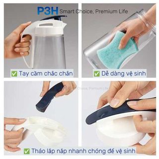 Bình nước nhựa Tritan 1.6L/2L Lock&Lock Bisfree One Touch ABF632 Inochi Biwa Plus nhựa SAN P3H Store