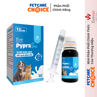  FIVE Pypra Sus Chai Xổ Giun Sán Cho Chó Mèo Vị Sữa Thơm Ngon - Chai 20ml 