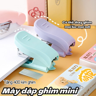 Phim hoạt hình Stapler Mini Trumpet Set Dễ thương Đa chức năng Binding Nail Đề thi Stapler/Tài liệu học tập