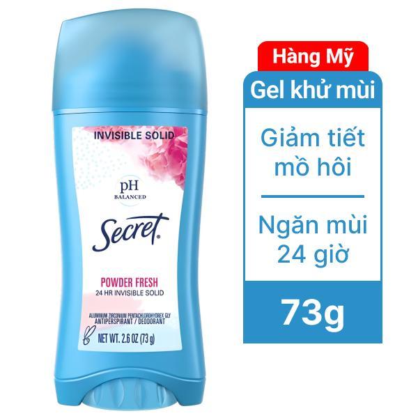 Sáp khử mùi Secret Invisible Solid hương phấn 73g