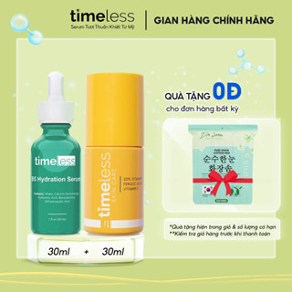 Combo Serum Timeless 20% Vitamin C 30ml & Serum Vitamin B5 HA Cấp Nước Phục Hồi Da
