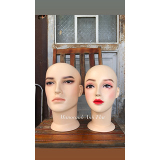  Đầu manocanh nam nữ trưng bày phụ kiện tai nghe mắt kính đội nón đeo khuyên tai chất liệu nhựa composite  ảnh thật  