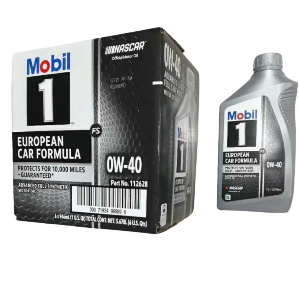 Dầu nhớt tổng hợp toàn phần ô-tô Mobil 1 European Car Formula 0w40 946ml - Chính hãng