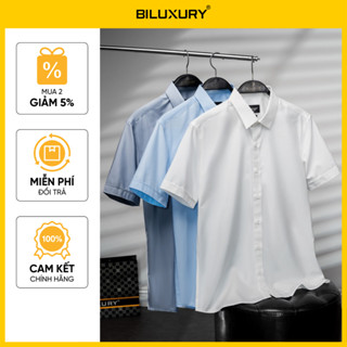 [ĐỒNG GIÁ 289K] Áo Sơ Mi Nam Ngắn Tay BILUXURY 9SMCB548 Chất Vải Kháng Khuẩn Chống Tia UV