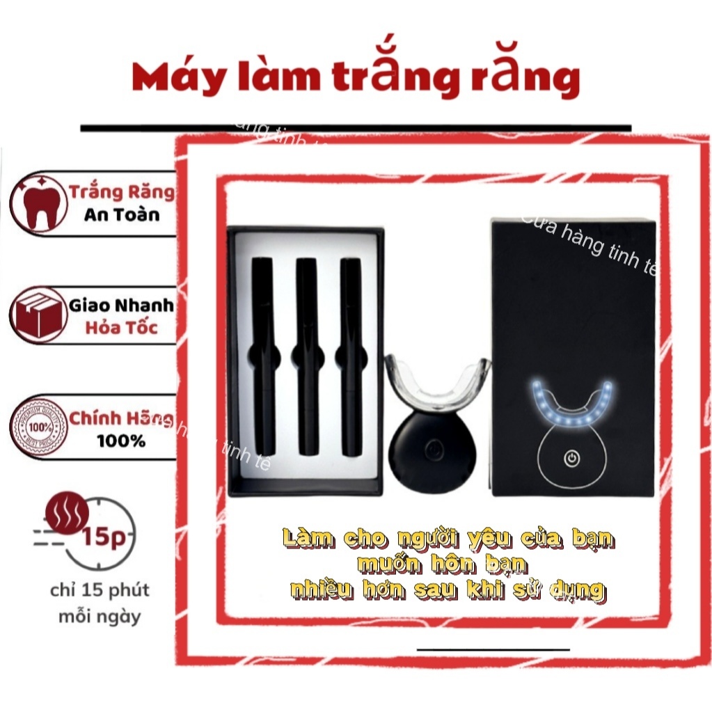 Kit trắng răng giúp răng trắng sáng An Toàn Không Ê Buốt trắng răng cấp tốc Máy làm trắng răng