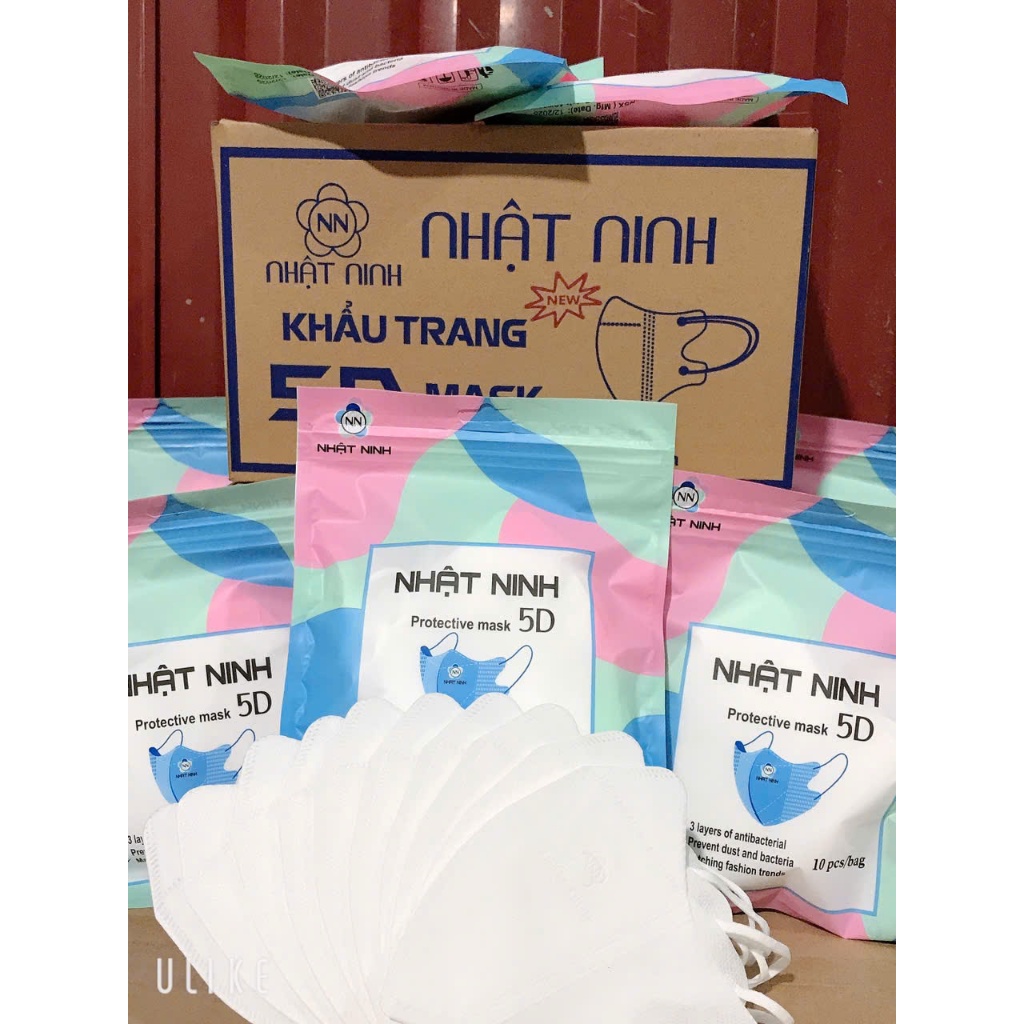 khẩu trang 5d, khẩu trang Nhật ninh 5d thùng 200 chiếc dành cho trẻ con và người lớn