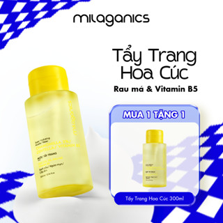 [MUA 1 TẶNG 1] Nước tẩy trang hoa cúc MILAGANICS dịu nhẹ sạch sâu, tẩy trang cấp ẩm cho da mụn 300ml