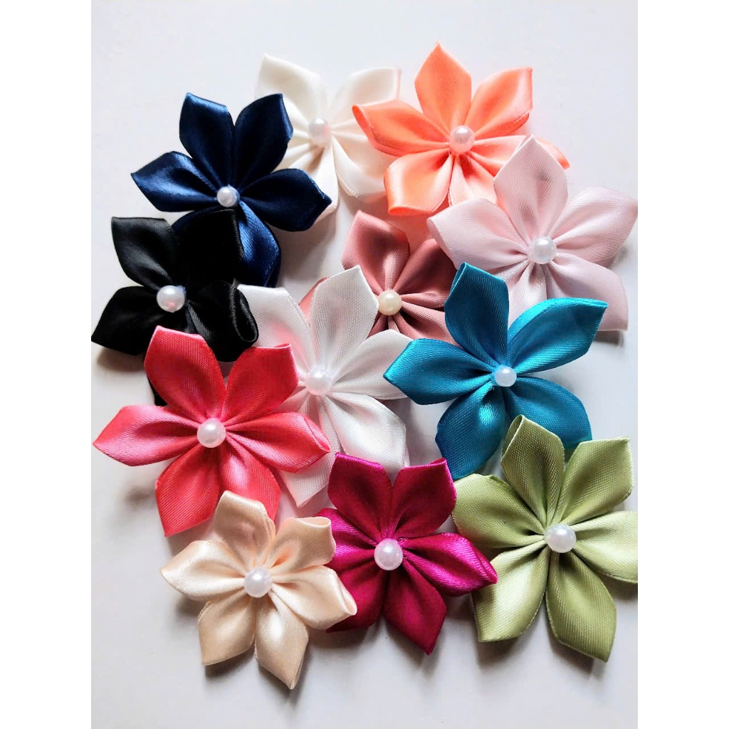 Set 10 hoa lụa 6cm (H01)