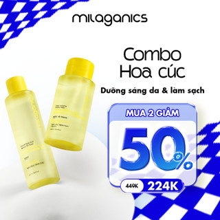 [MUA 2 GIẢM 50%] Toner & nước tẩy trang hoa cúc MILAGANICS hỗ trợ làm sáng da và giảm mụn