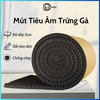 Mút Trứng Gà Cách Âm Tiêu Âm Chống Cháy, Tấm Mút Tiêu Âm độ dày 3cm, 5cm sẵn keo dán tiện lợi