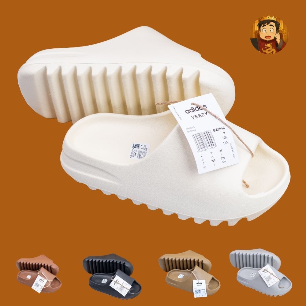Dép Đúc Yeezy Slide Bánh Mỳ Nam Nữ YZ SLIDE Dép Quai Ngang YEEZY Cao 5CM Vân Nhám Fullsize - Dép Chạ