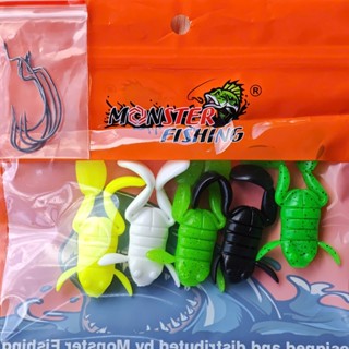 Mồi câu lure nhái mềm có lưỡi đi kèm lớn 4cm 10g