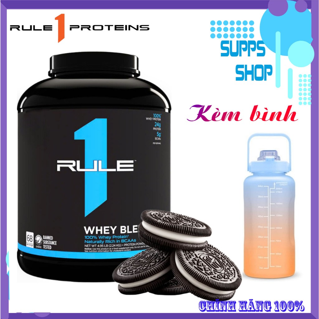 RULE 1 vị Blend Birthday Cake - Whey Protein isolate | Bột bổ sung dinh dưỡng hỗ trợ tập luyện