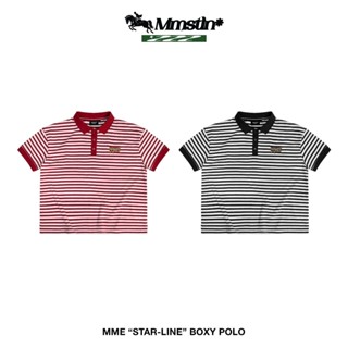 Áo thun Polo MMESTLINE "STAR-LINE" form Boxy chất liệu Premium Cotton Thêu Chữ Xù Bông Cao Cấp