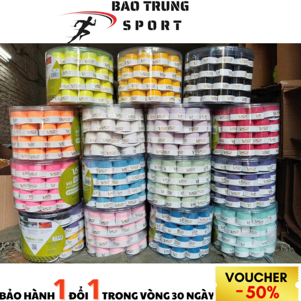 Quấn cán VS VG002 loại vân cá vợt Pickleball,Cầu Lông,Tennis Sport Da PU thoáng khí, thấm hút tốt