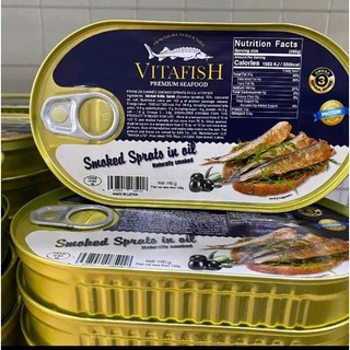 Cá trích ngâm dầu 170g vitafish nhập khẩu Nga
