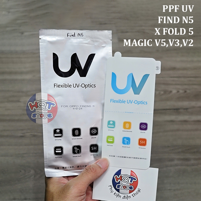 Dán PPF Nano UV màn hình nhỏ Oppo Find N5 / Honor Magic V5 V3 V2 RSR / Vivo X Fold 5