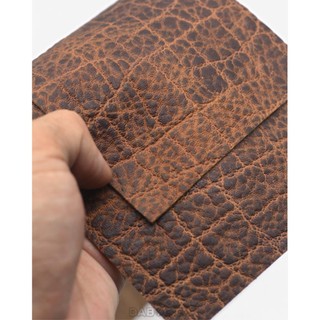 Phôi da bọc cơ bida 32x11cm – Da bò vân voi – Nâu