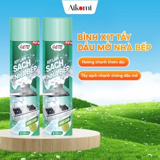 Bình xịt tẩy dầu mỡ nhà bếp GETO 500ml đánh bay vết bẩn cứng đầu trên xoong nồi, tường gạch, lưới máy hút mùi
