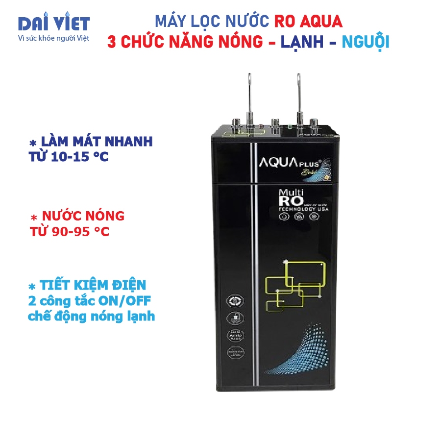 Máy lọc nước AQUA MVS GOLD 3 chức năng nóng lạnh nguội 2 vòi 9 cấp lọc chính hãng