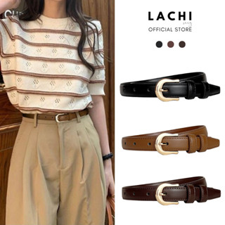Thắt lưng nữ bản nhỏ công sở LACHI da khóa kim loại cao cấp sang trọng phong cách hiện đại LC-TL11