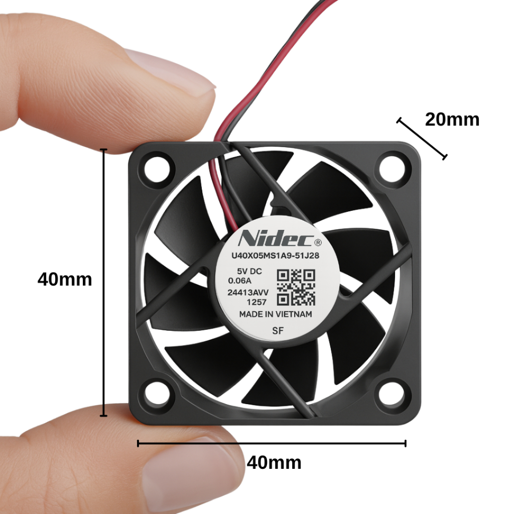 Quạt Tản Nhiệt Nidec 40x40x10mm – 5V 0.06A 2 pin