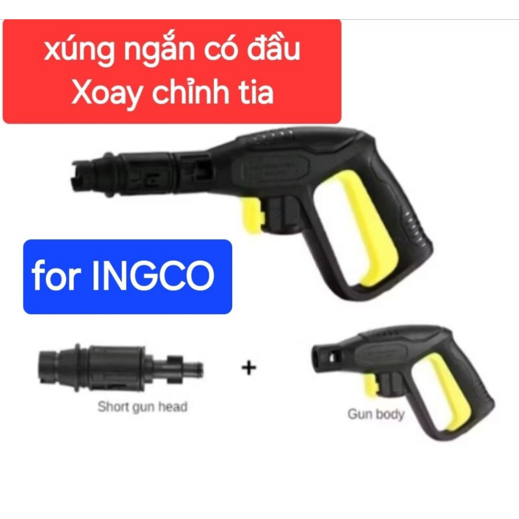 súng rửa xe cho máy rửa xe ingco,  vòi xịt rửa xe ingco,  đầu xịt máy rửa xe ingco,  tay xịt máy rửa