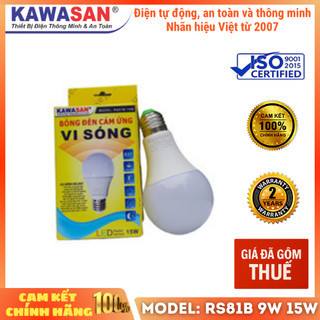  Bóng Đèn LED Cảm Biến Chuyển Động Radar Thông Minh Tự Động Bật Tắt RS81B 9W  có xuất VAT  