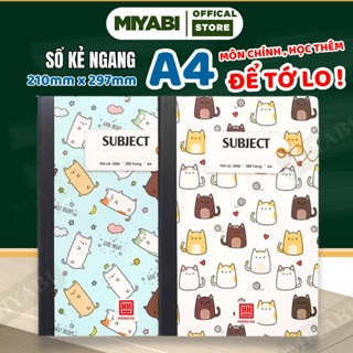 Vở kẻ ngang 200 trang a4 Hồng Hà, sổ a4 ghi chép giá rẻ cute tập vở kẻ ngang học sinh dán gáy sổ tay , vở viết , vở ghi