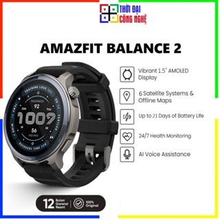 Amazfit Balance 2 Đồng hồ thông minh theo dõi sức khoẻ màn hình AMOLED 1,5 inch. Bảo hành 12 tháng, 1 đổi 1 30 ngày.