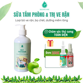 Sữa tắm trị ve rận và phòng ngừa ve rận, bọ chét BEONCARE, hiệu quả ngay từ lần đầu sử dụng, an toàn cho chó mèo sơ sinh