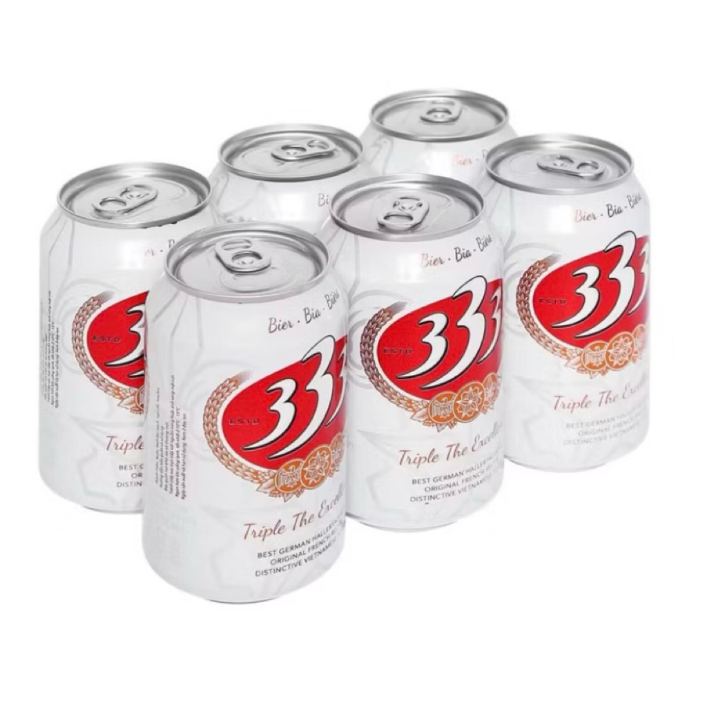 Lốc 6 lon bia 333 330ml