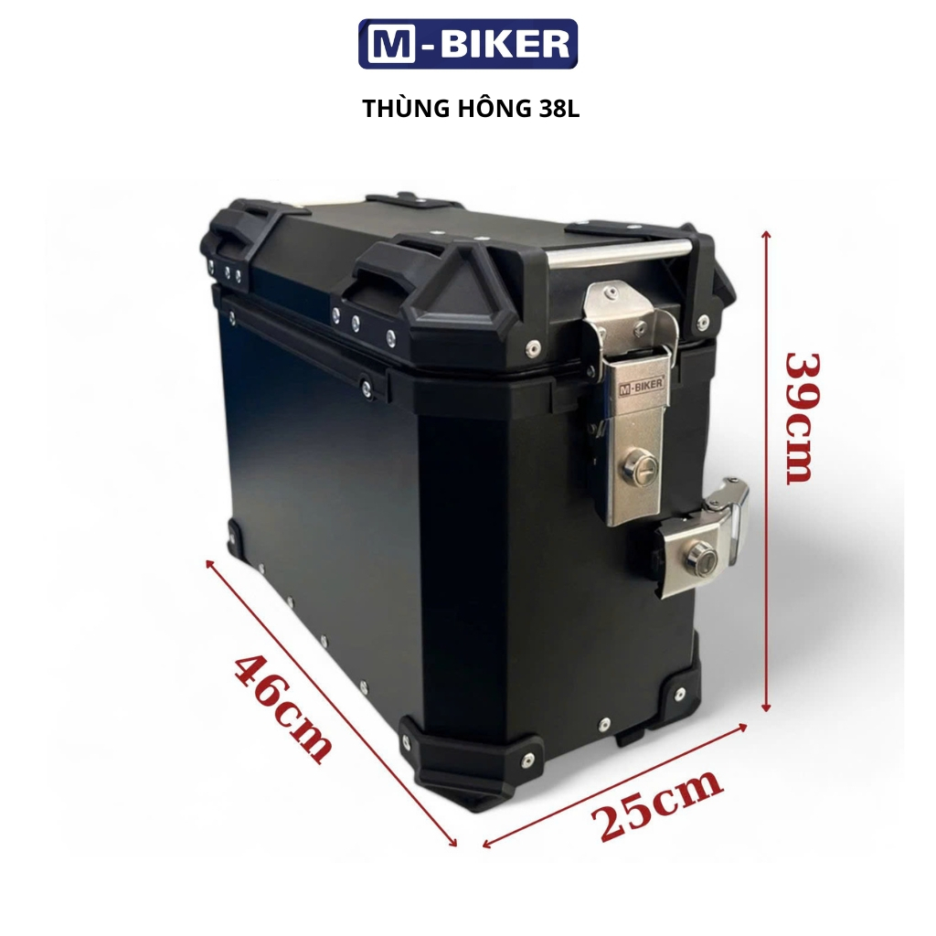 Thùng hông nhôm cb650,cbr650, thùng nhôm cb650,cbr650 chất liệu nhôm, sơn tĩnh điện.