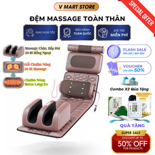 Đệm mát xa toàn thân loại da cao cấp, Máy mát xa chân cho người già và người lớn tuổi, cao cấp