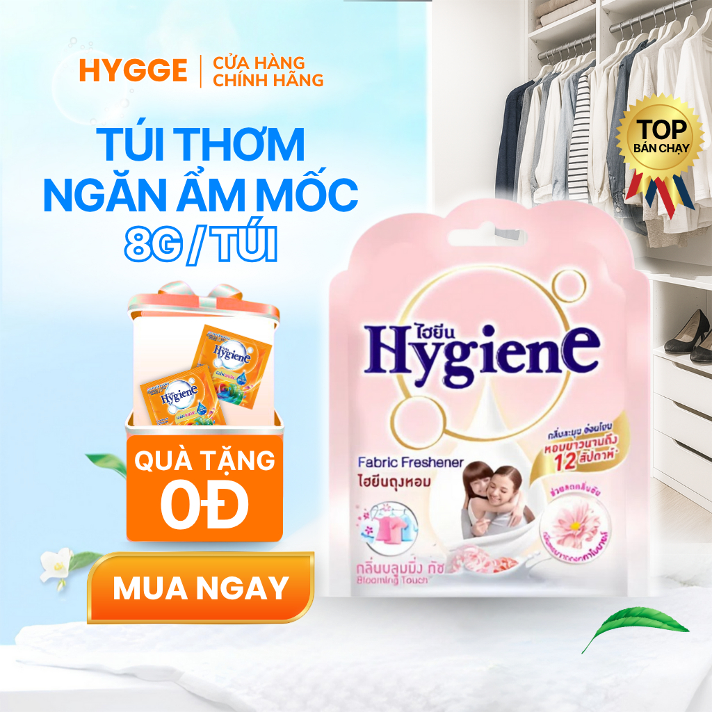 Túi Thơm Treo Hygiene Đa Năng | Thơm Lâu, Khử Mùi, Chống Ẩm Mốc, Treo Tủ Quần Áo, Xe Hơi, Phòng