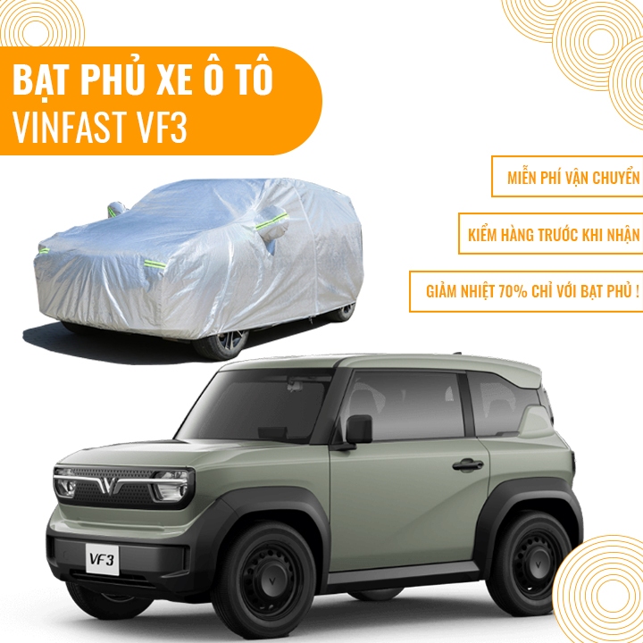 Bạt phủ xe ô tô 5 chỗ VinFast VF 3