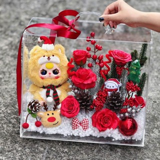 (Chuyên sỉ gi.á t.ốt) Hộp mica trong suốt cắm hoa - Hộp hoa mica - Hộp đựng Baby three quà tặng