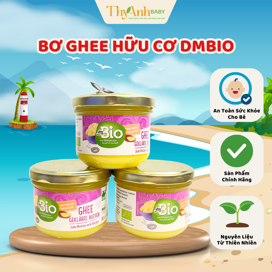 Bơ Ghee hữu cơ DmBio - Cho bé 7m+