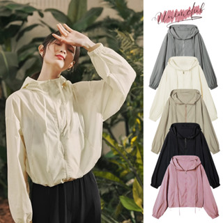 [Mới 2025] Áo Khoác Gió Nữ 2 Lớp Unim Chất Liệu Gió Nhăn Mềm Cao Cấp Cản Gió Chống Nắng Mẫu Mới 2025 Dáng Boxy Có Mũ Dây