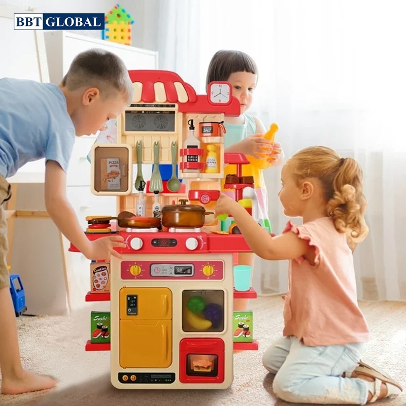 (Tặng bộ tạp dề hình thú) Đồ chơi nấu ăn nhà bếp cho bé BBT Global nhiều chức năng ,đa dạng kích thư