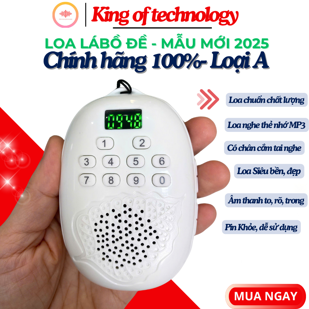  Loa nghe nhạc giọt nước Lá Bồ Đề nghe tiếng anh máy niệm Phật - Gắn thẻ nhớ Chọn bài  - Bảo hành 06 tháng 